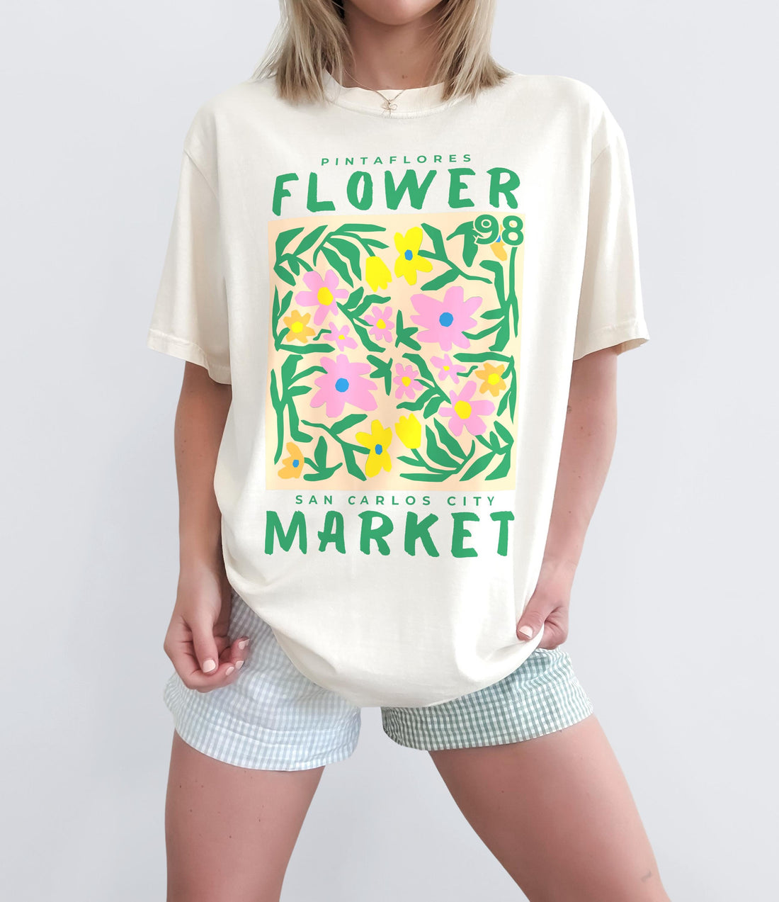 Boho Floral Flower Market T-Shirt – Vintage Botanical Graphic Tee