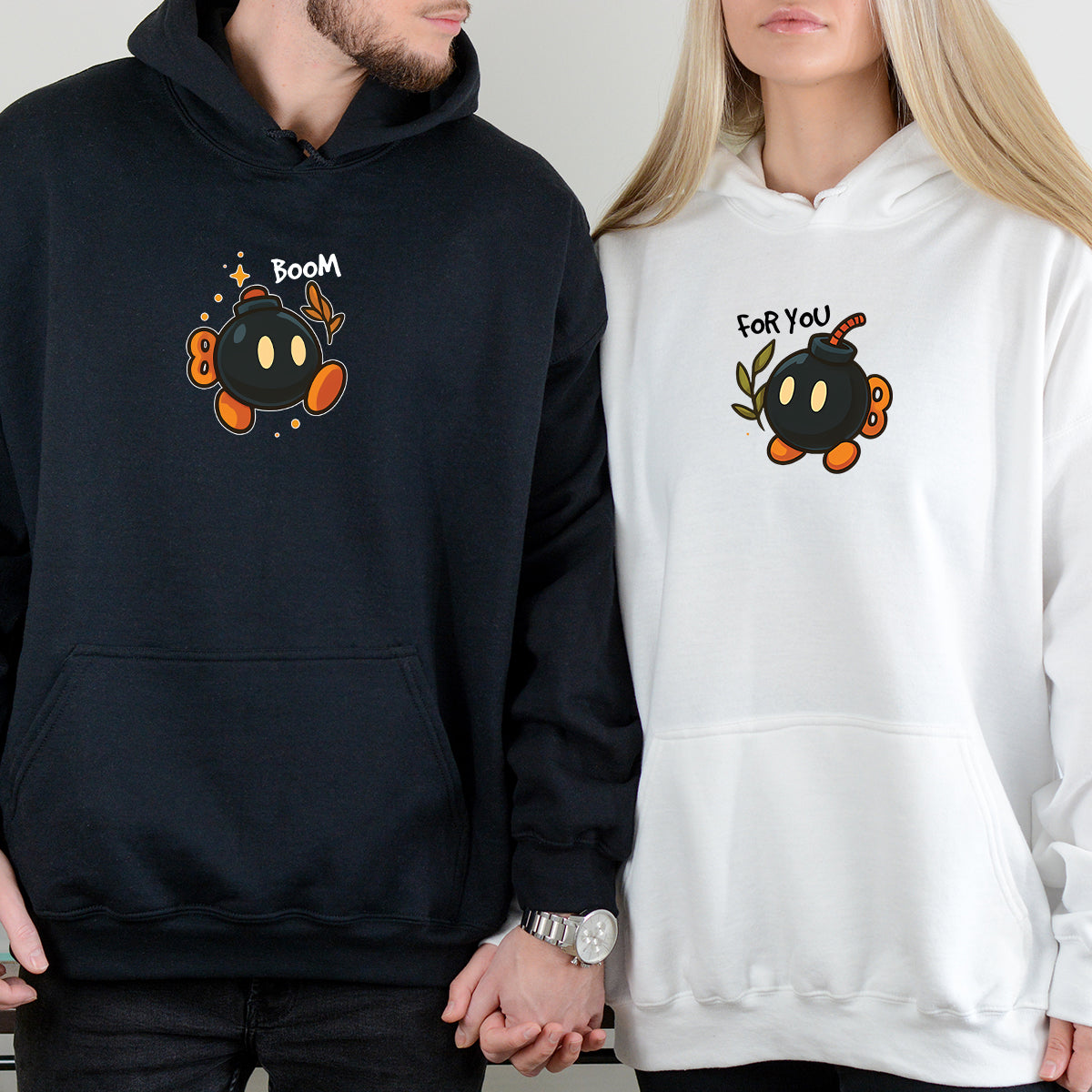 Bomb Characters Matching Hoodies For Couples