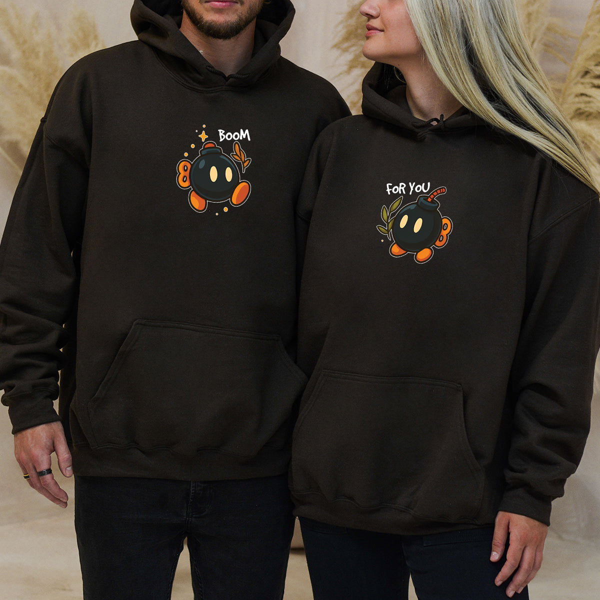 Bomb Characters Matching Hoodies For Couples