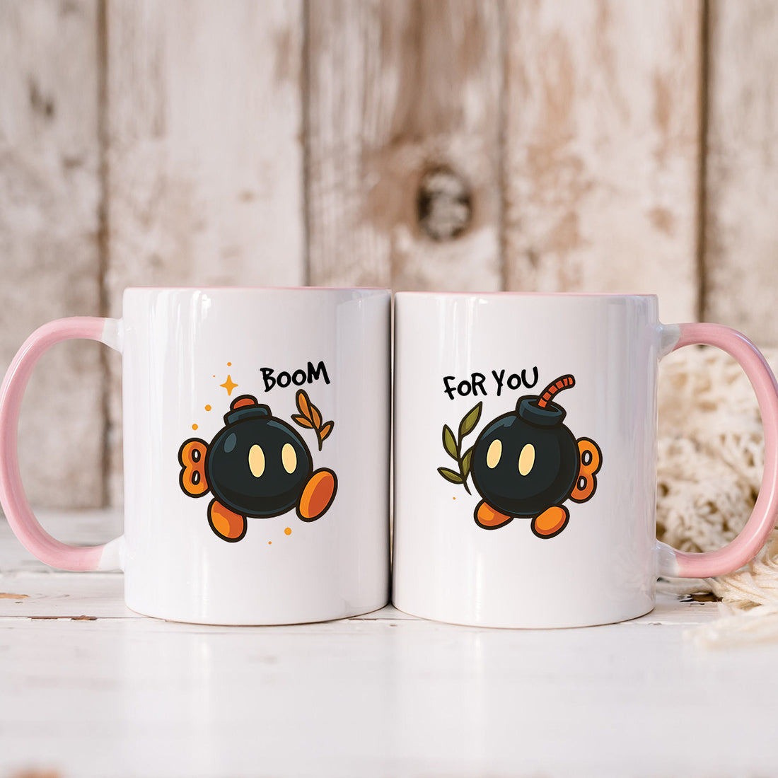 Bomb Characters Matching Mugs For Couples