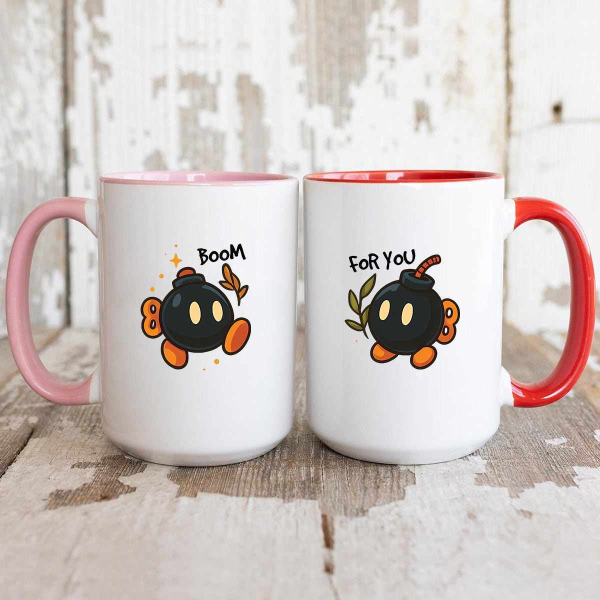 Bomb Characters Matching Mugs For Couples