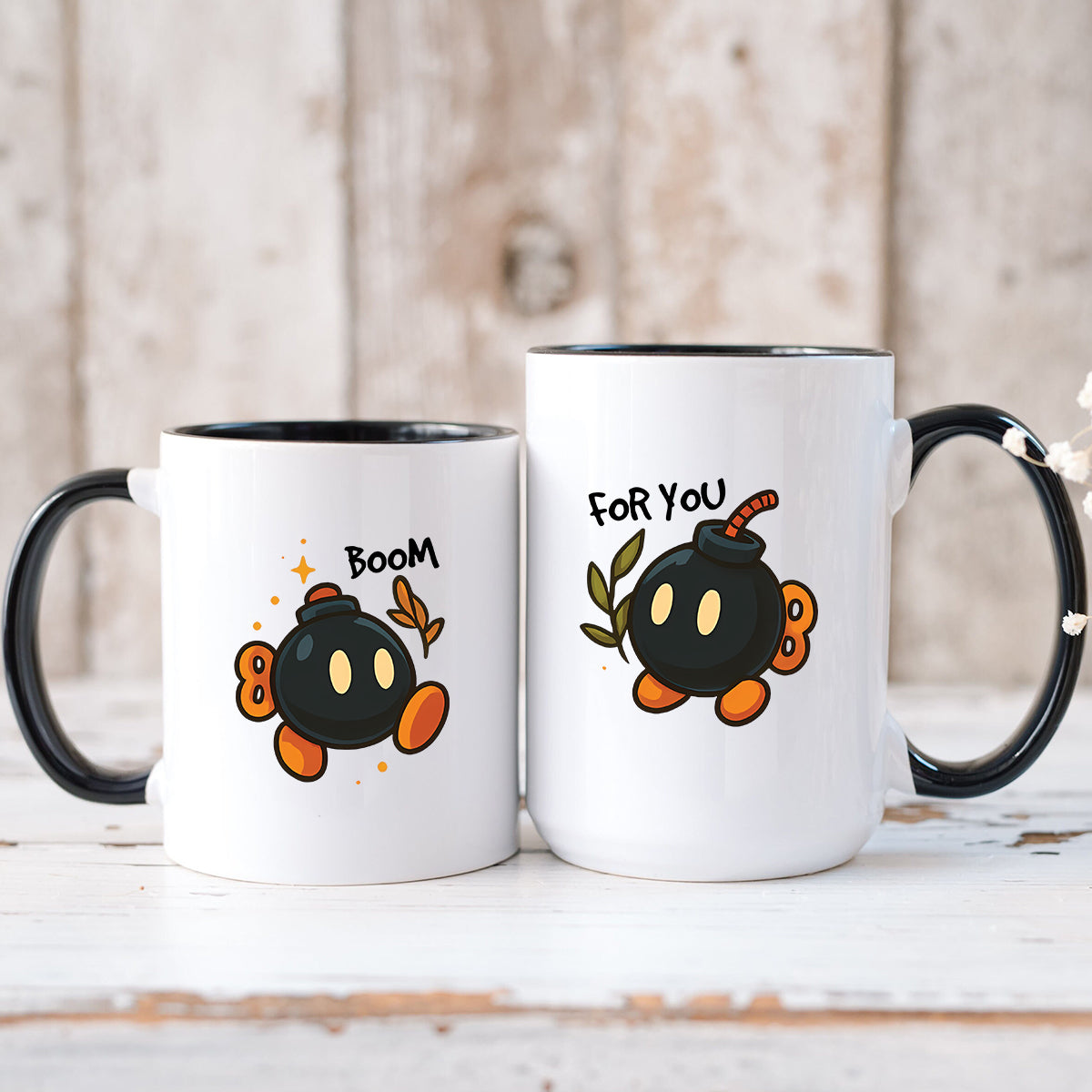 Bomb Characters Matching Mugs For Couples