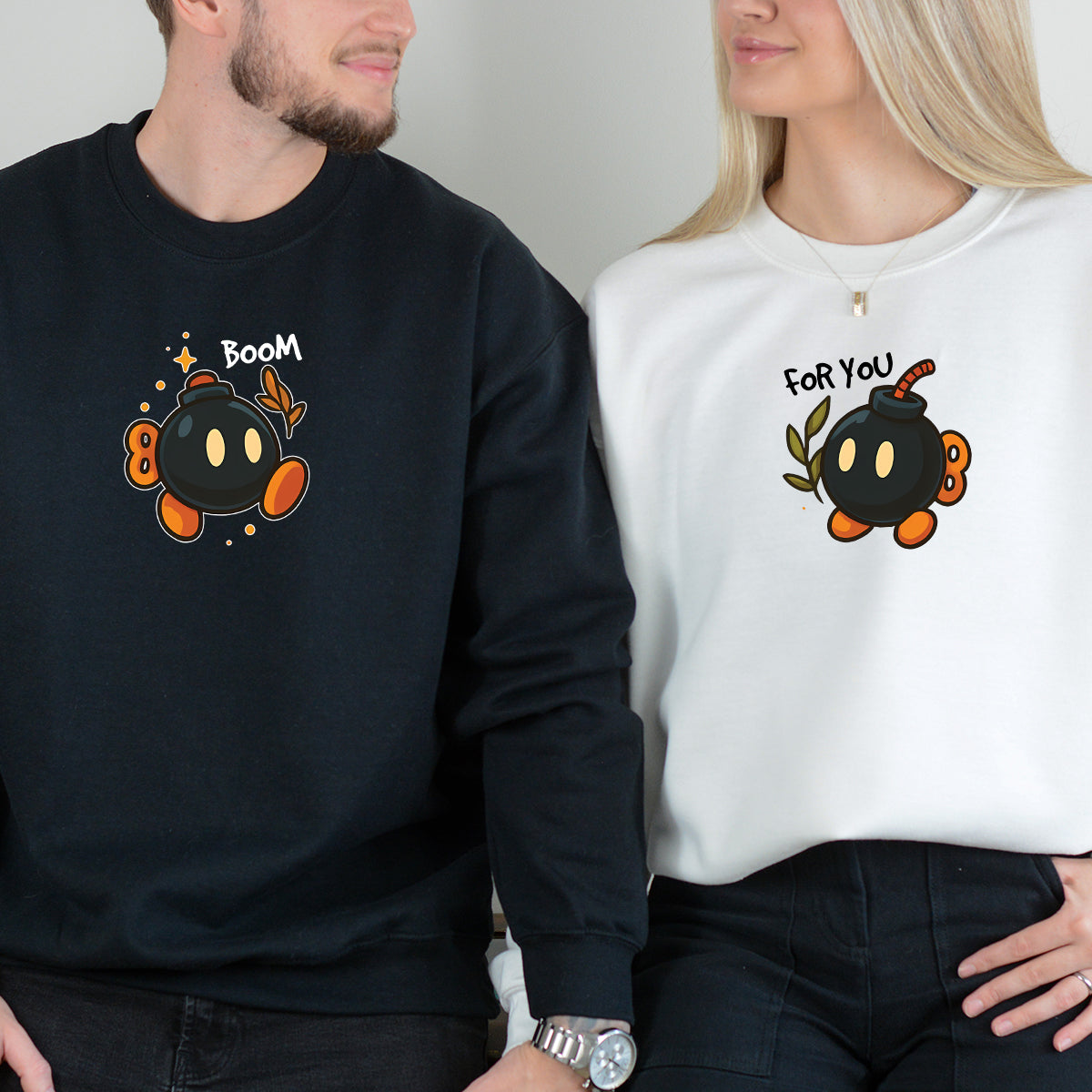 Bomb Characters Matching Hoodies For Couples