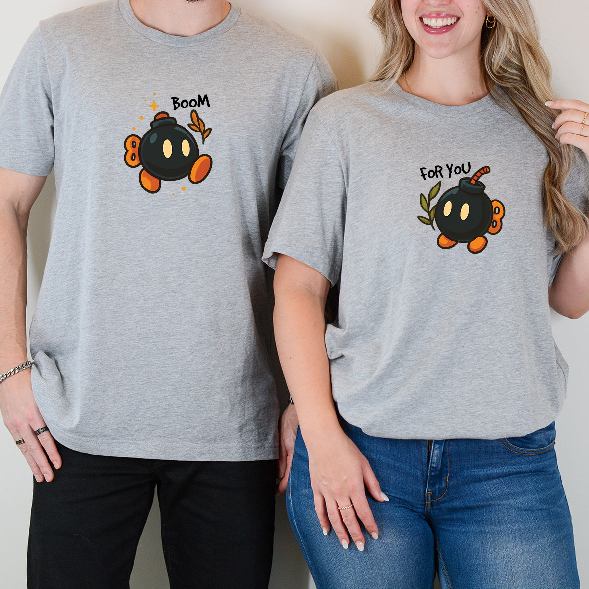 Bomb Characters Matching T-Shirts For Couples