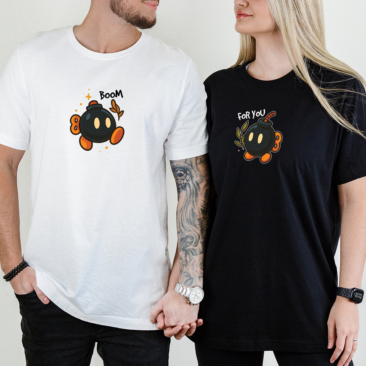 Bomb Characters Matching T-Shirts For Couples