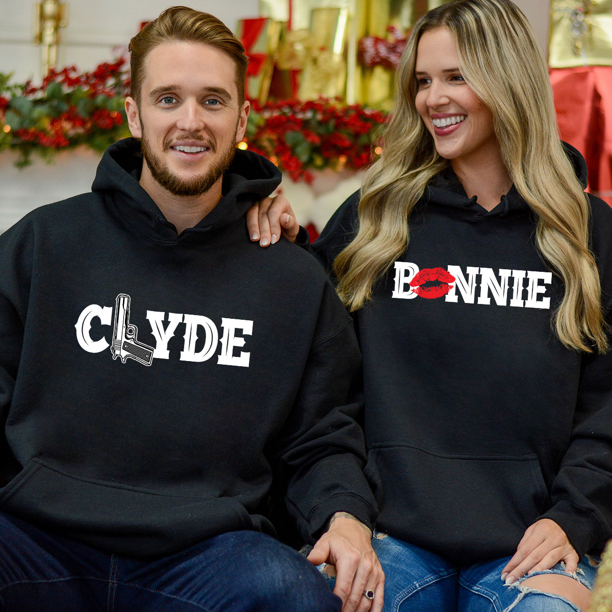 Bonnie and Clyde Matching Hoodies For Couples