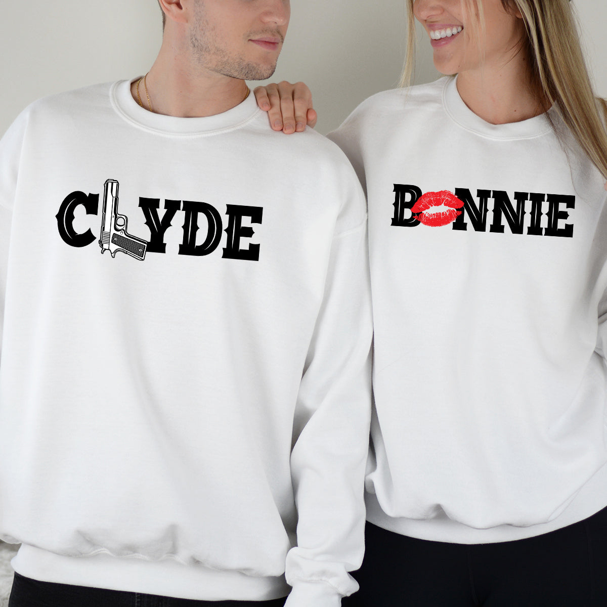 Bonnie and Clyde Matching Hoodies For Couples