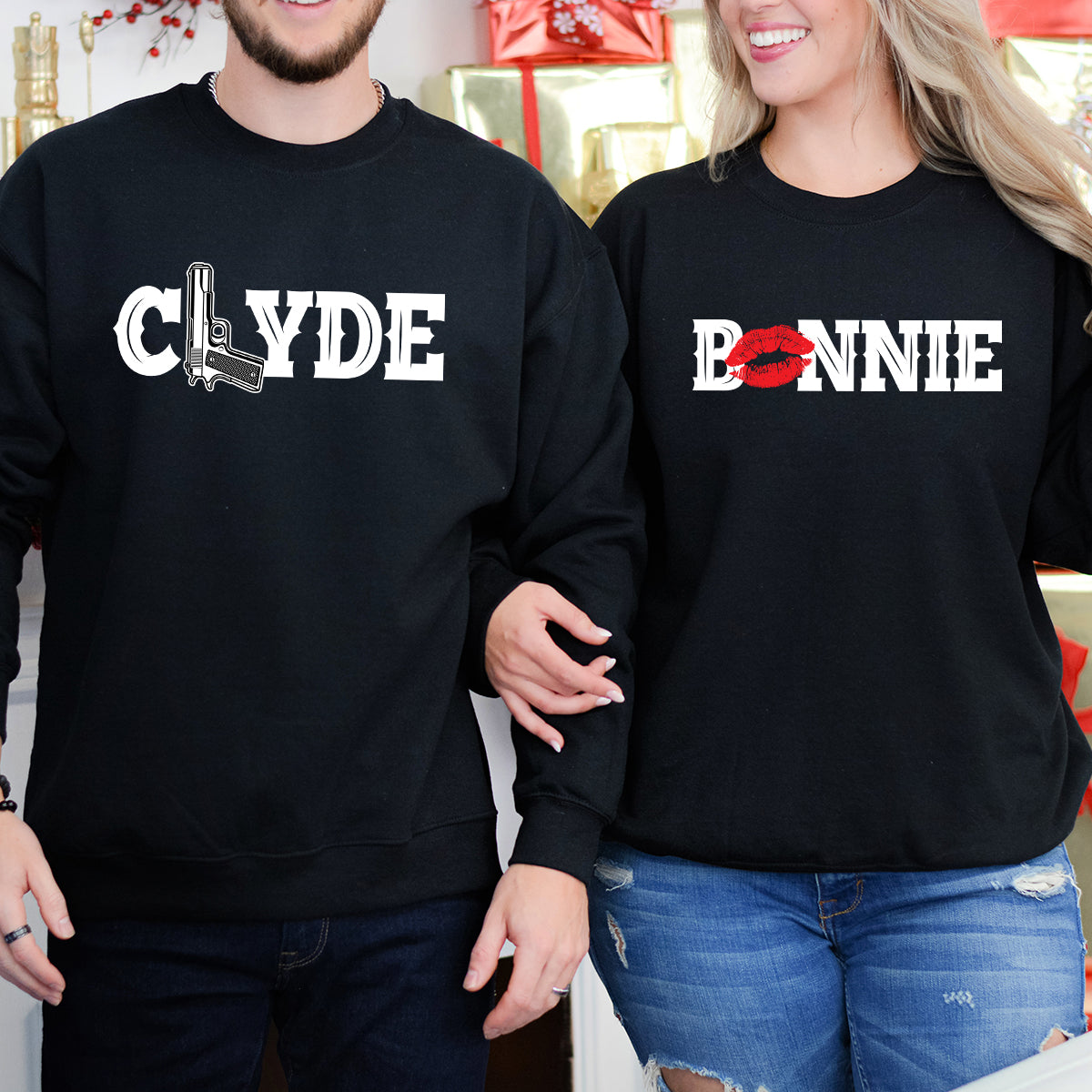 Bonnie and Clyde Matching Hoodies For Couples