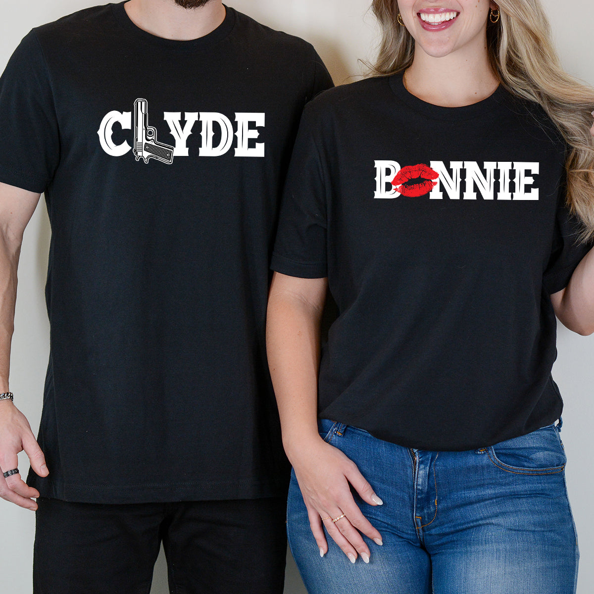 Bonnie and Clyde Matching T-Shirts For Couples