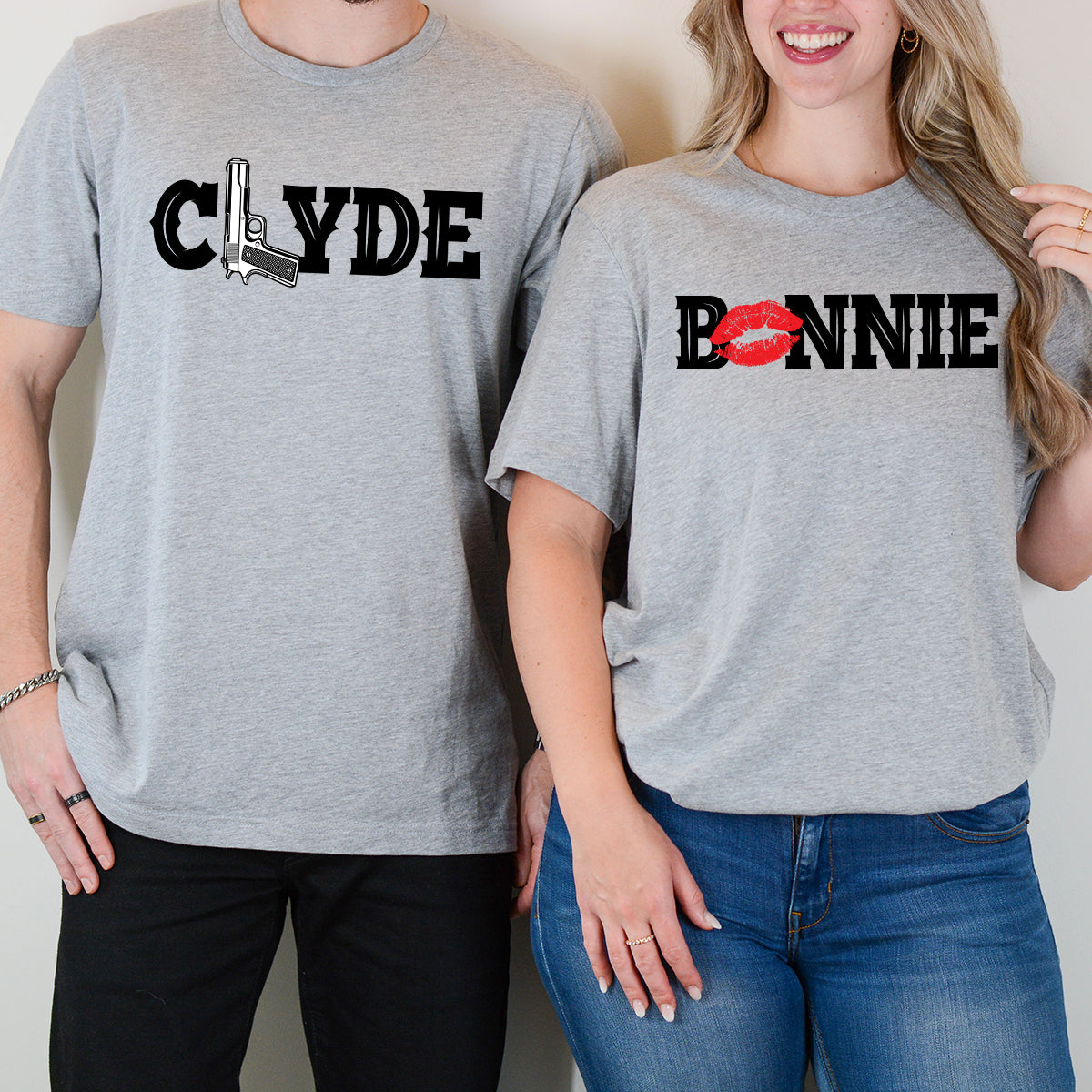 Bonnie and Clyde Matching T-Shirts For Couples