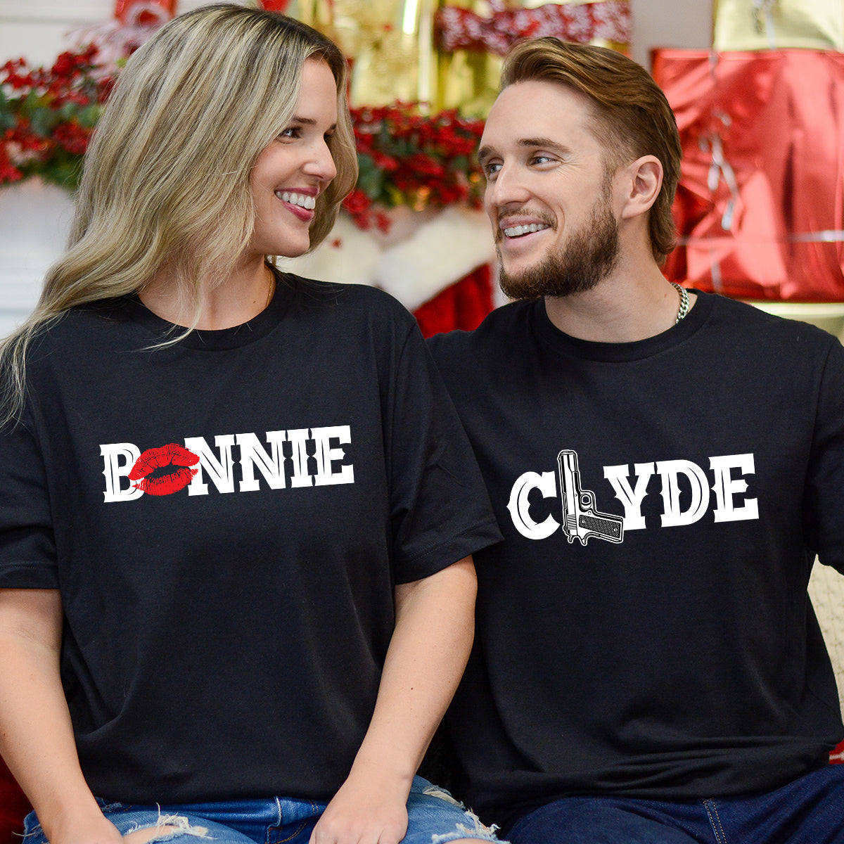 Bonnie and Clyde Matching T-Shirts For Couples