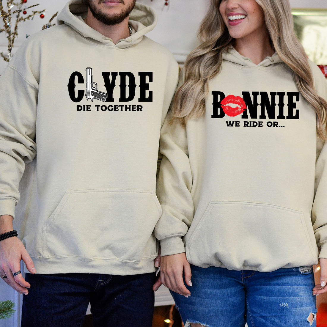 Bonnie x Clyde Die Together Matching Hoodies For Couples