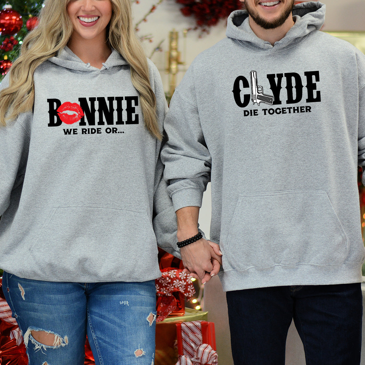 Bonnie x Clyde Die Together Matching Hoodies For Couples