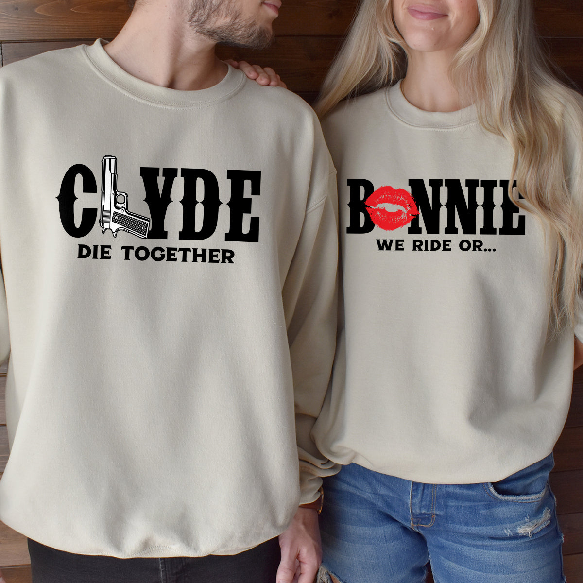Bonnie x Clyde Die Together Matching Hoodies For Couples