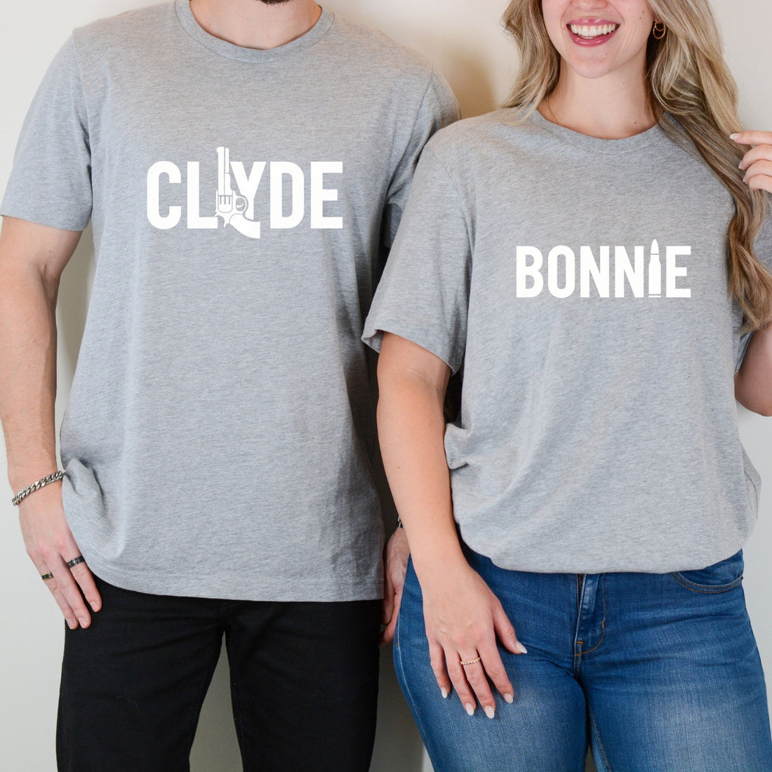 Bonnie and Clyde Funny Matching T-Shirts For Couples