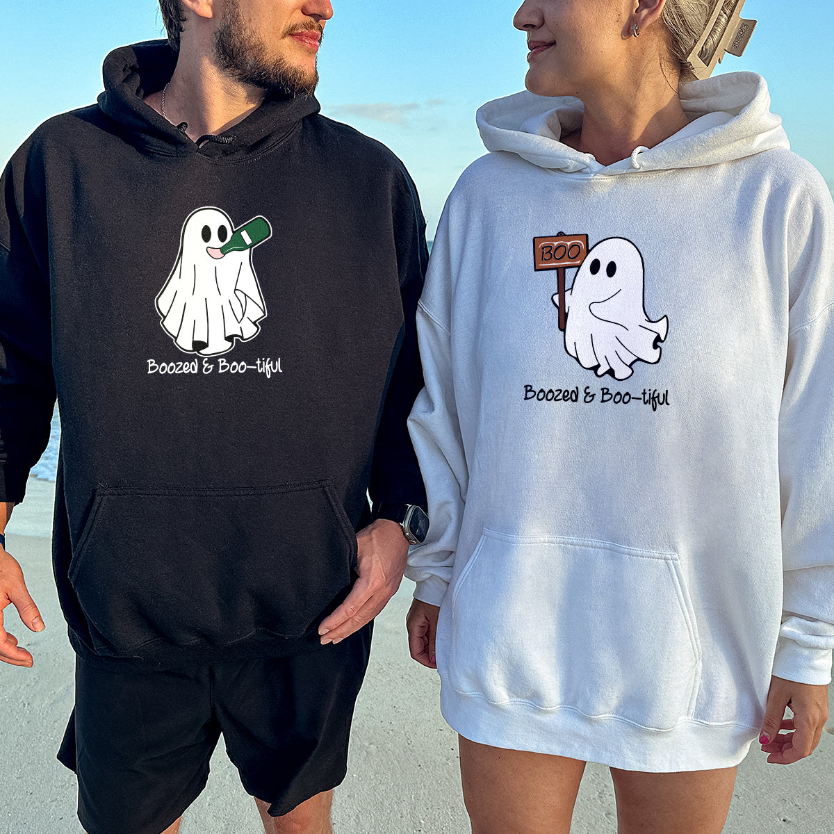 Boo Buddies Ghost Matching Hoodies For Couples