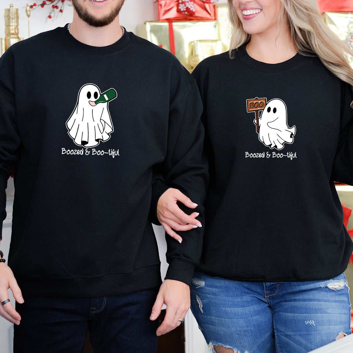 Boo Buddies Ghost Matching Hoodies For Couples