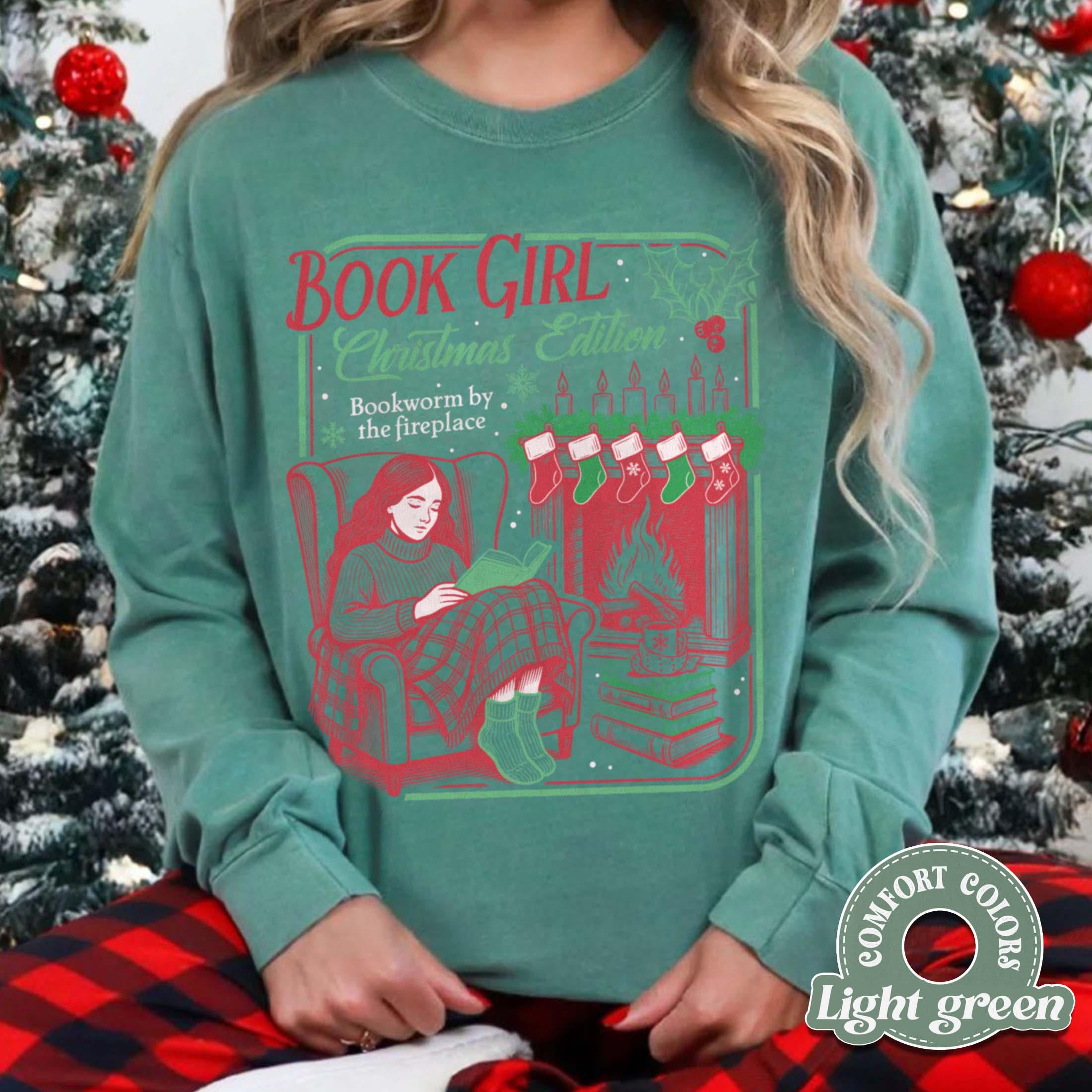 Book Girl Christmas Edition Shirt – Booked for Christmas Book Lover Tee