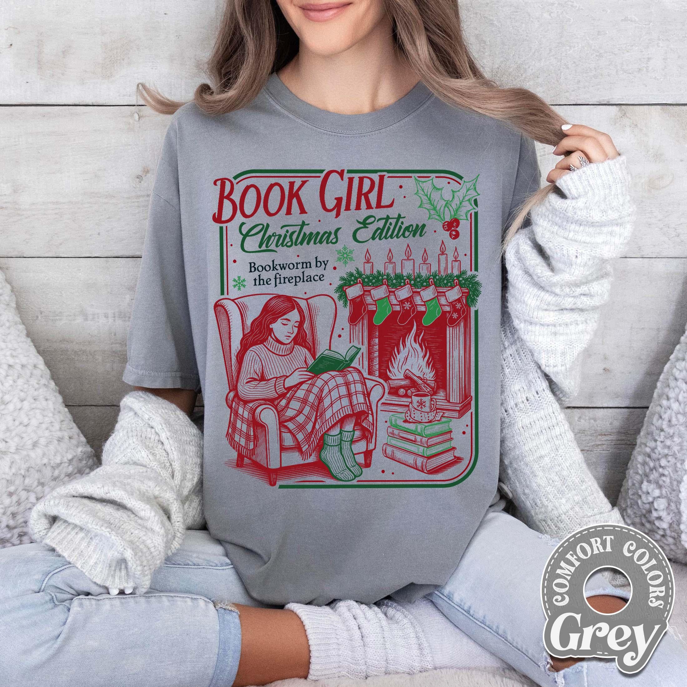 Book Girl Christmas Edition Shirt – Booked for Christmas Book Lover Tee