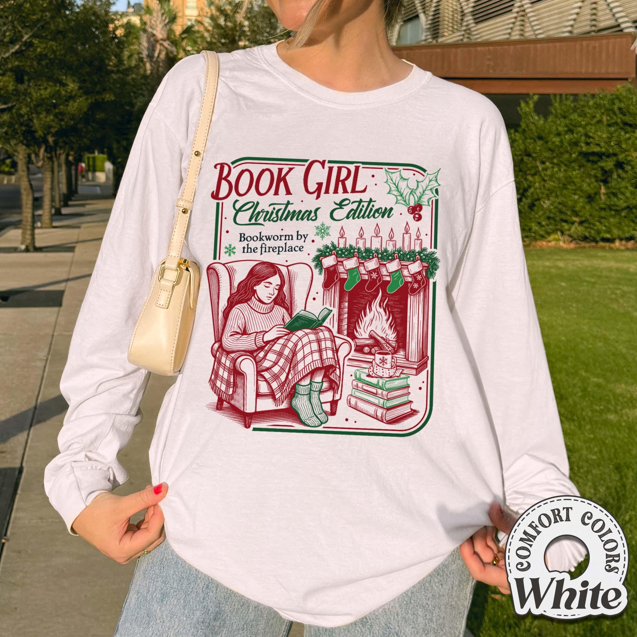 Book Girl Christmas Edition Shirt – Booked for Christmas Book Lover Tee