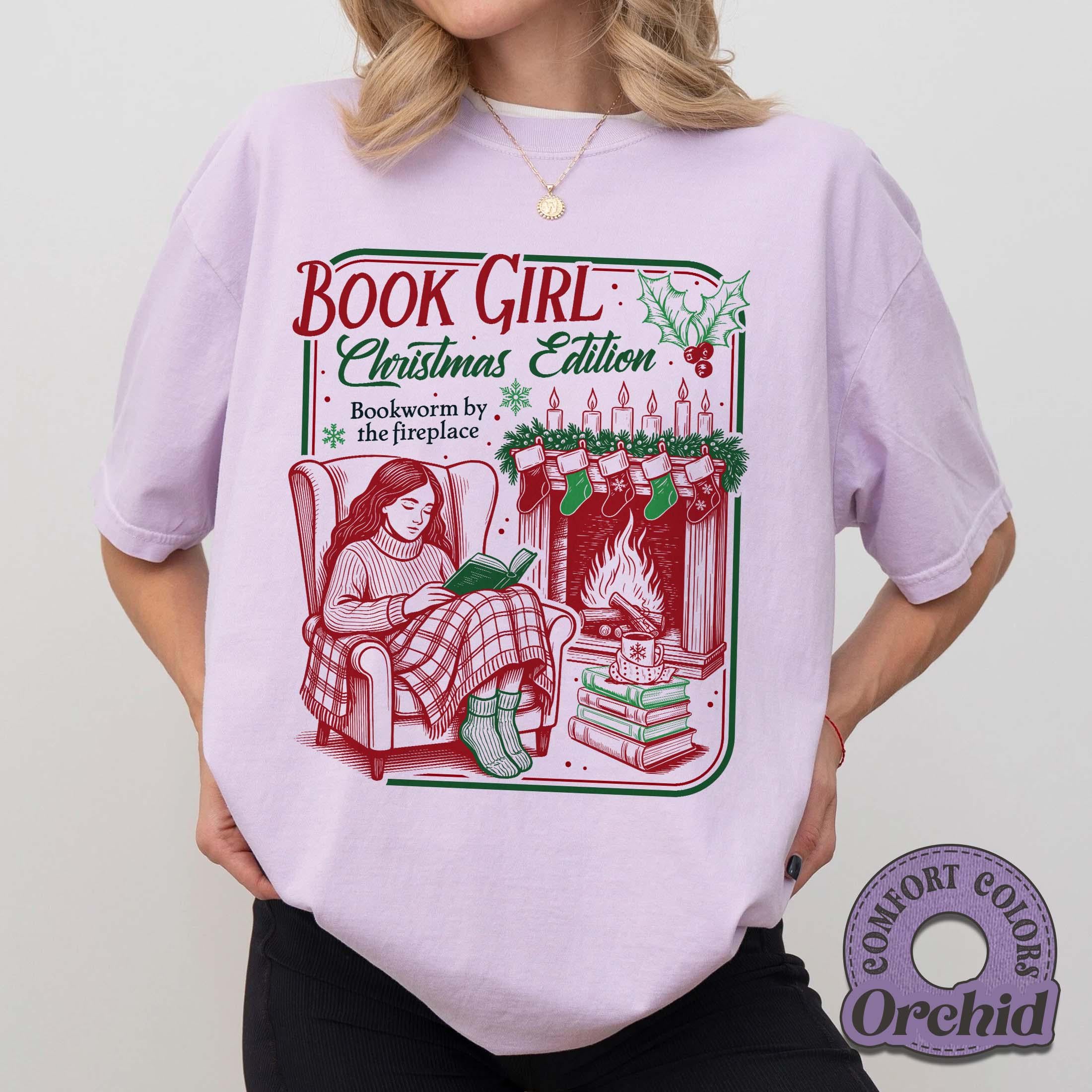 Book Girl Christmas Edition Shirt – Booked for Christmas Book Lover Tee