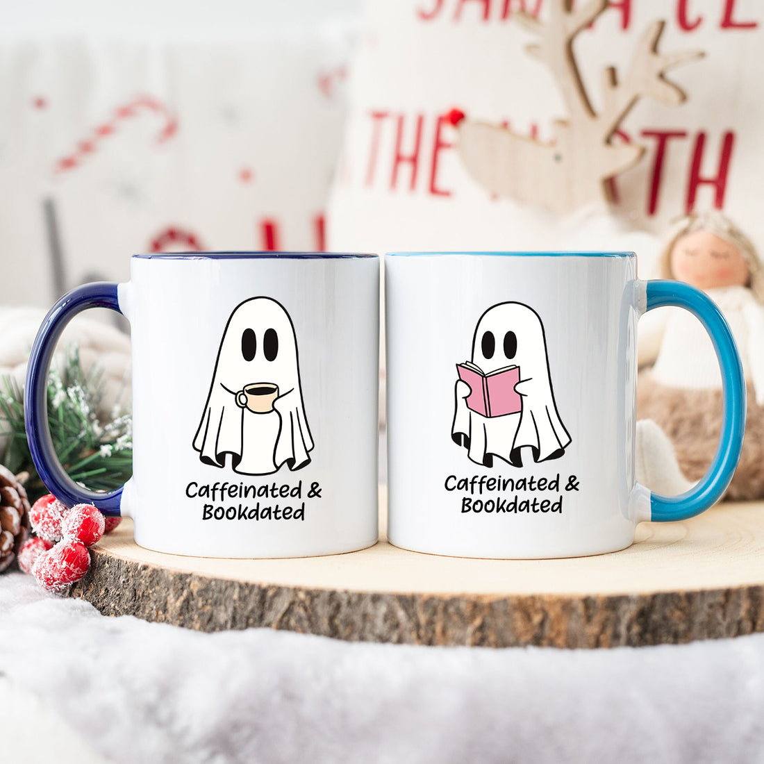 Book & Brew Ghost Matching Mugs For Couples