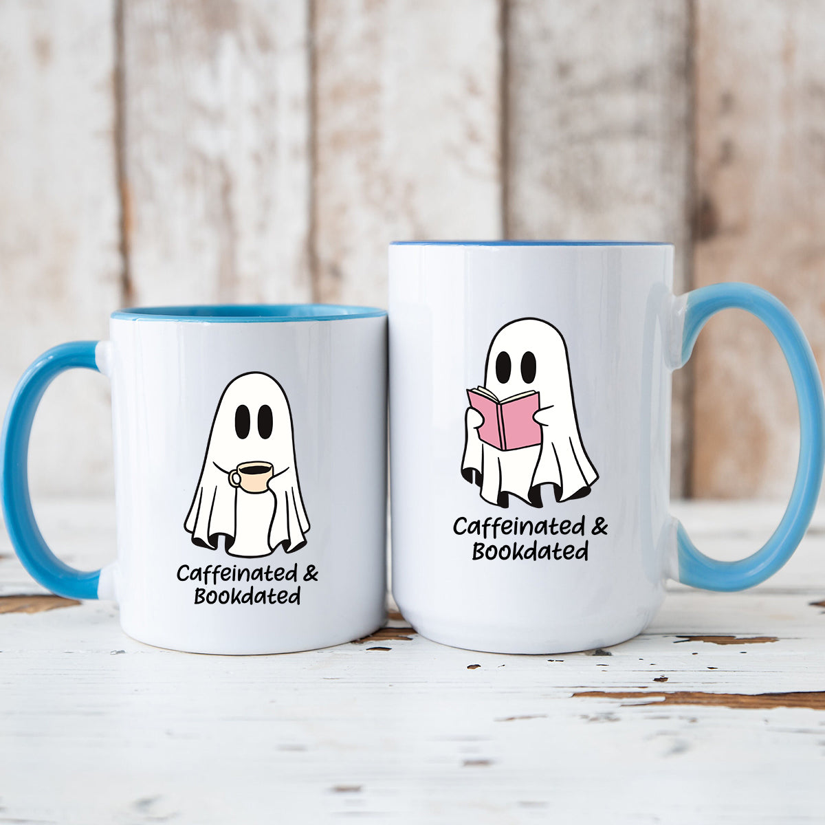 Book & Brew Ghost Matching Mugs For Couples