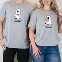 Book & Brew Ghost Matching T-Shirts For Couples