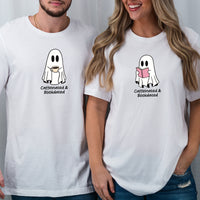 Book & Brew Ghost Matching T-Shirts For Couples