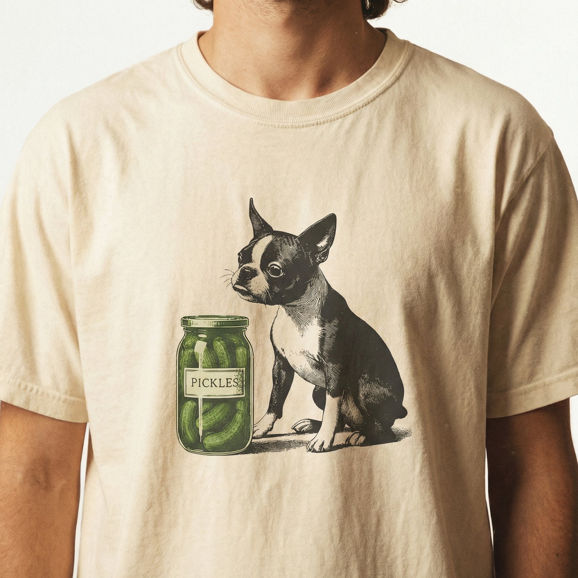 Boston Terrier Pickles T-Shirt – Adorable Dog Lover Gift for Men & Women