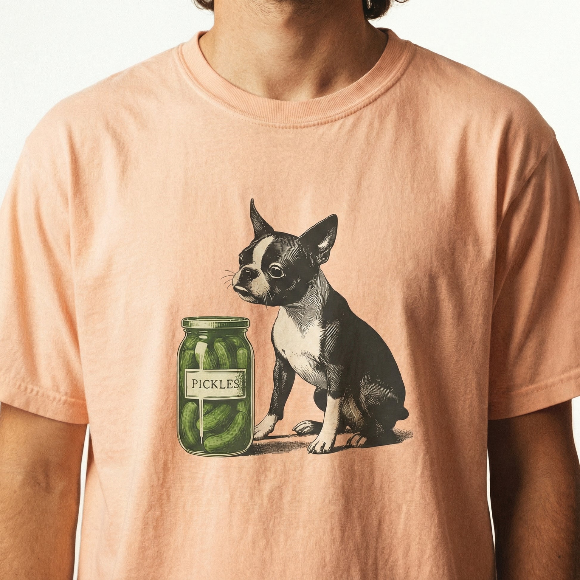 Boston Terrier Pickles T-Shirt – Adorable Dog Lover Gift for Men & Women