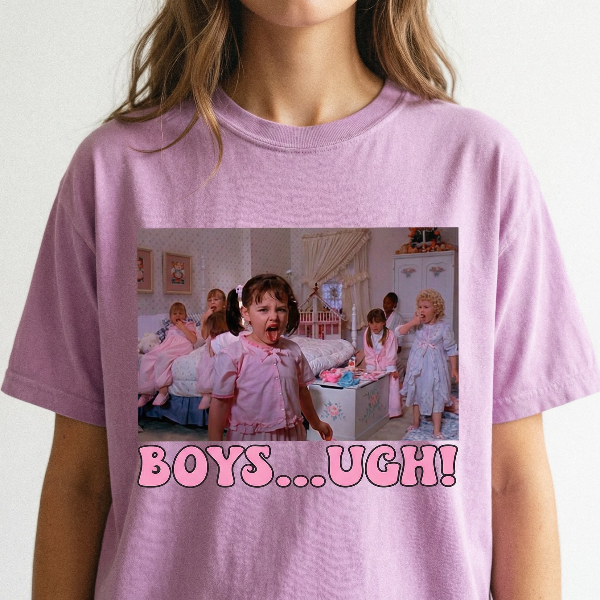 Boys… Ugh! Funny Valentine Graphic T-Shirt – Retro 90s Humor Tee