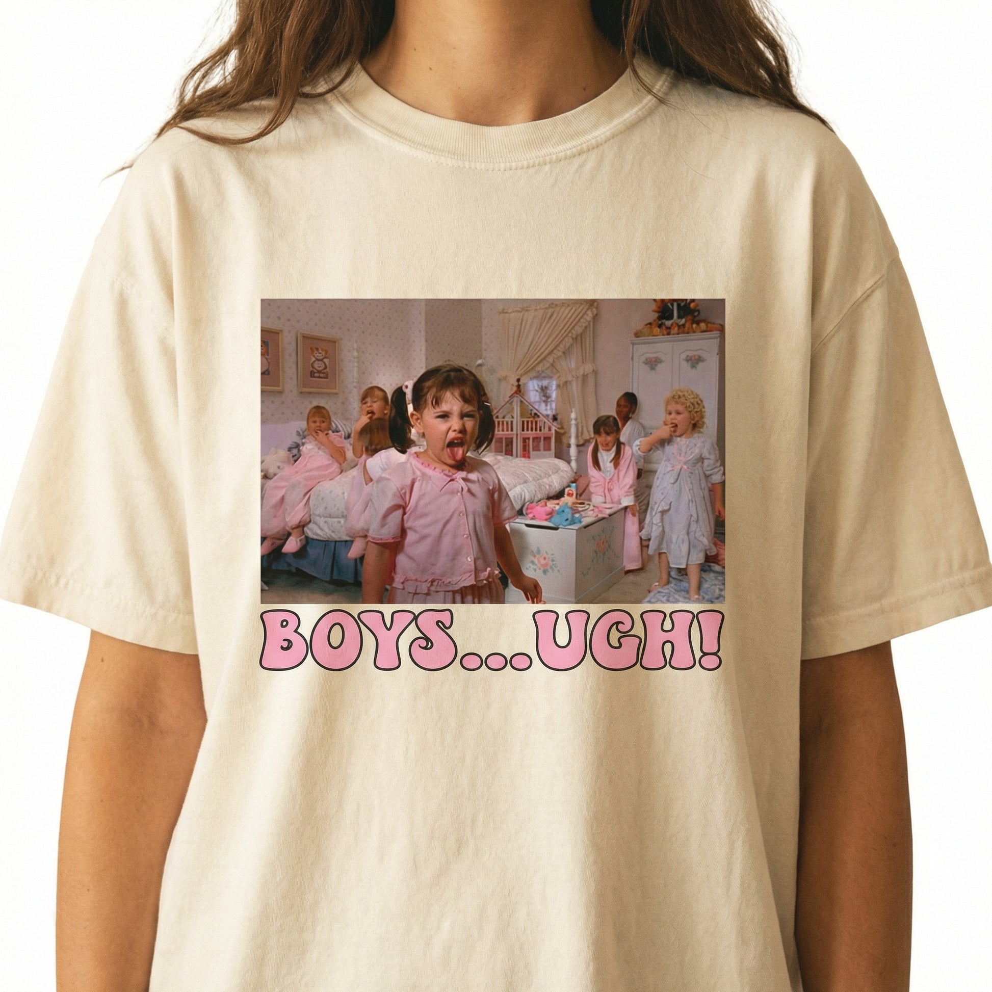 Boys… Ugh! Funny Valentine Graphic T-Shirt – Retro 90s Humor Tee