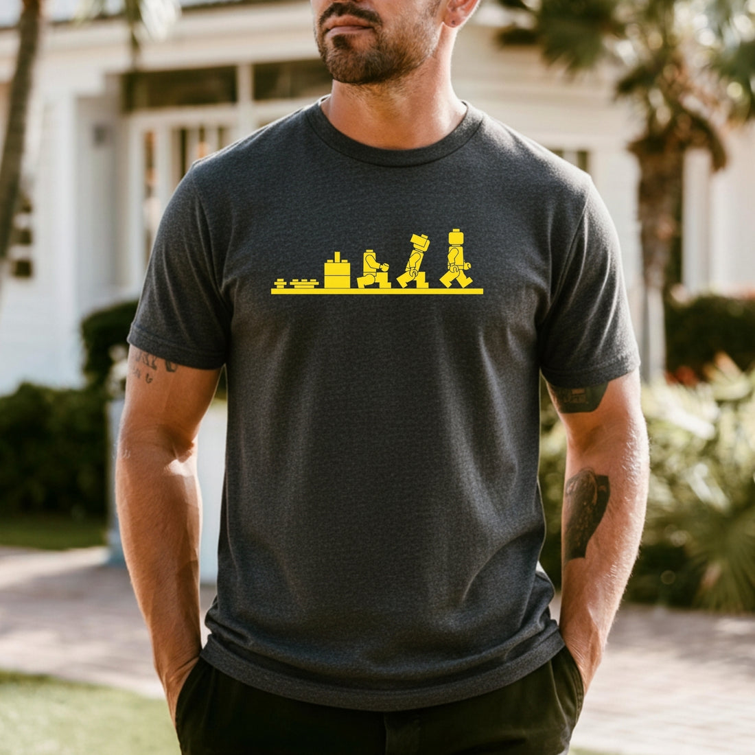 Bricks Evolution Shirt – Builder Humor Unisex Tee for Brick Fans