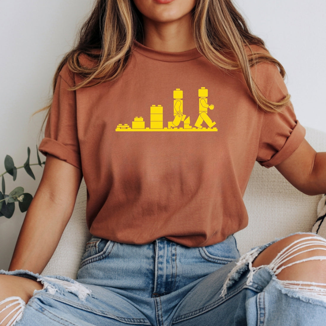 Bricks Evolution T-Shirt – Vintage Style Brick Builder Graphic Tee