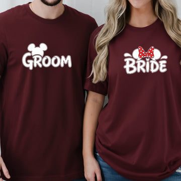 Bride and Groom Matching T-Shirts For Couples