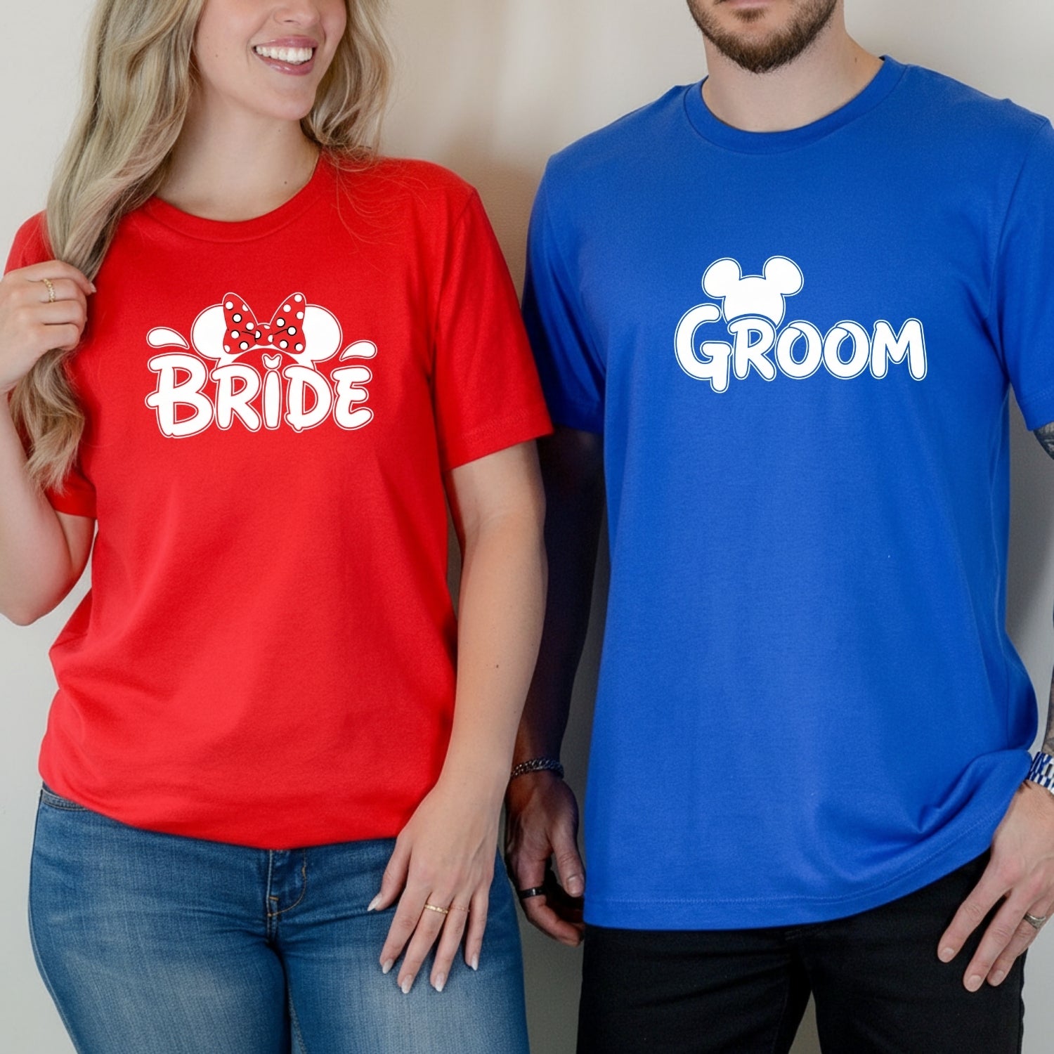 Bride and Groom Matching T-Shirts For Couples