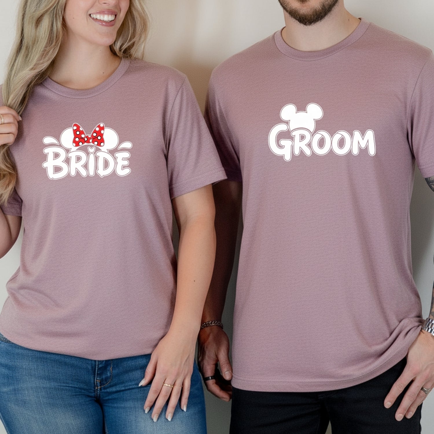 Bride and Groom Matching T-Shirts For Couples