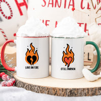 Burning Love Matching Mugs For Couples