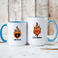 Burning Love Matching Mugs For Couples