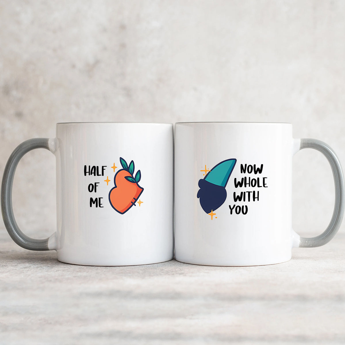 Butterfly Heart Wings Matching Mugs For Couples