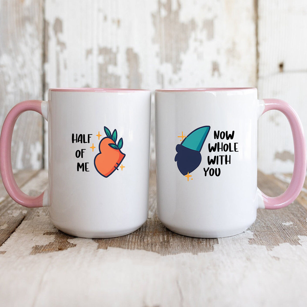 Butterfly Heart Wings Matching Mugs For Couples