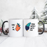 Butterfly Heart Wings Matching Mugs For Couples