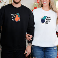 Butterfly Heart Wings Matching Hoodies For Couples