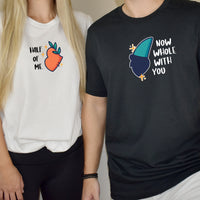 Butterfly Heart Wings Matching T-Shirts For Couples