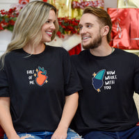 Butterfly Heart Wings Matching T-Shirts For Couples