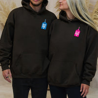 Buy One Get One Free Badge Matching Hoodies For Couples