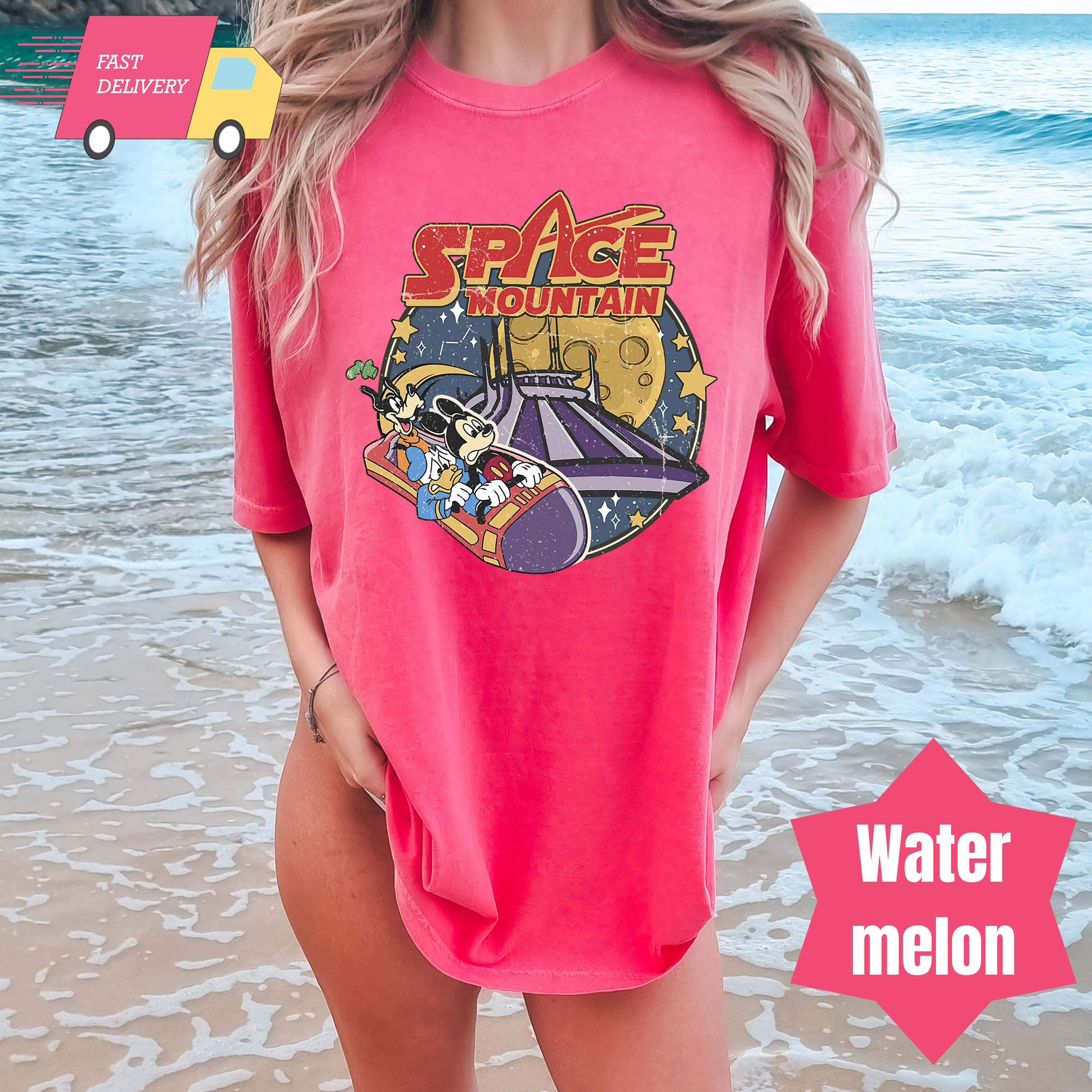 Retro 90s Space Mountain Graphic T-Shirt - Vintage Space Theme Tee