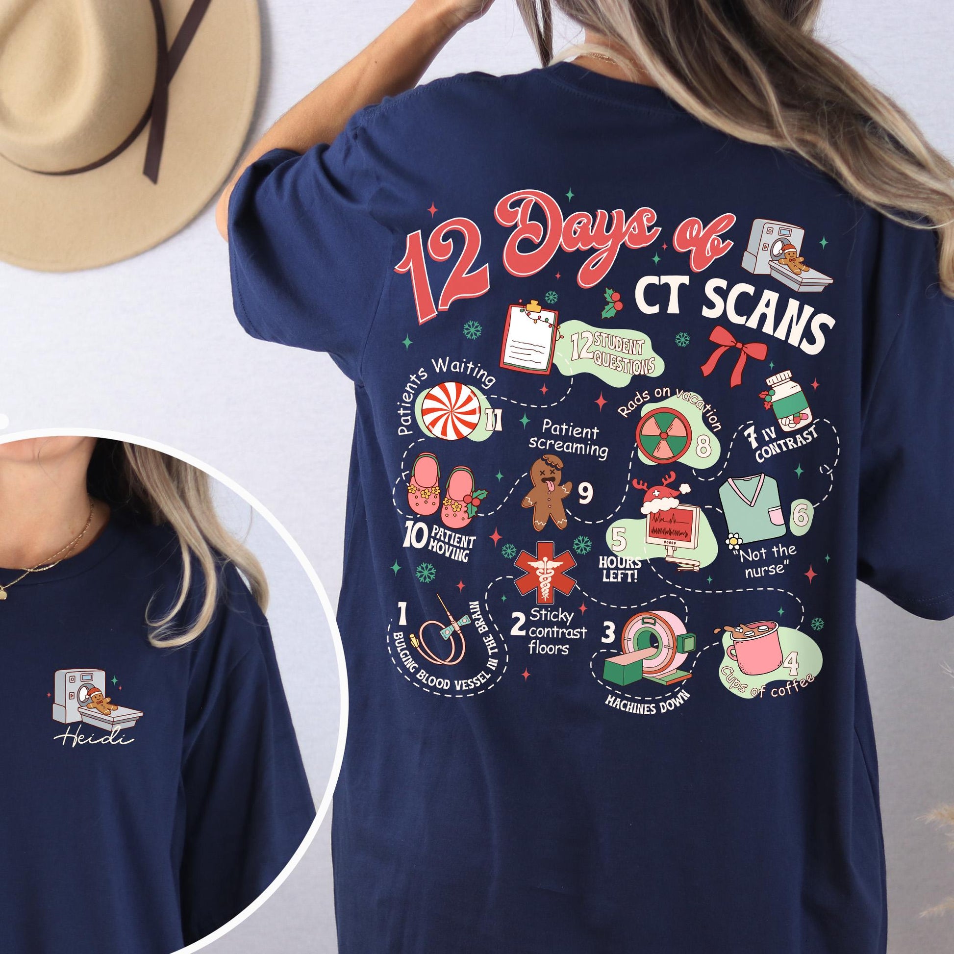 CT Scans Christmas Sweatshirt – 12 Days of CT Scans Radiology Shirt