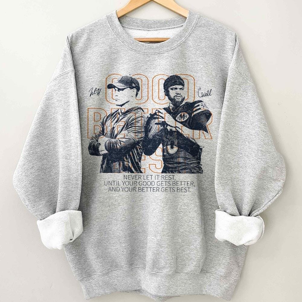 Caleb Williams x Ben Johnson Football Shirt – Chicago Football Graphic Tee